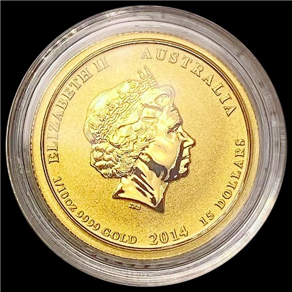 2014 Australia 1/10oz Gold $15 GEM PROOF