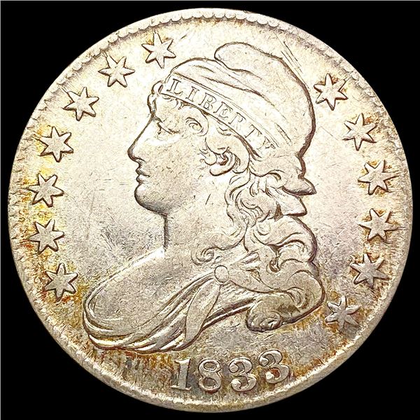 1833 Capped Bust Half Dollar LIGHTLY CIRCULATED