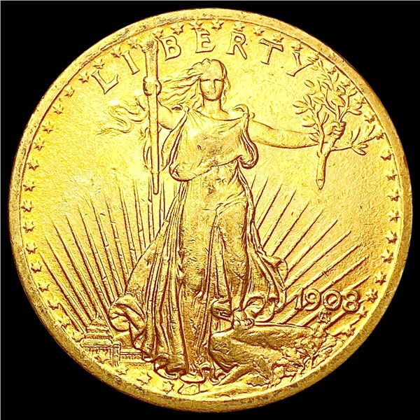 1908 $20 Gold Double Eagle CHOICE AU