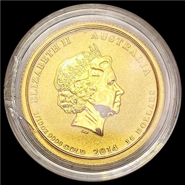 2014 Australia 1/10oz Gold $15 GEM PROOF