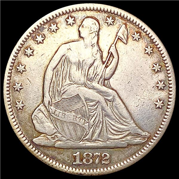 1872 Seated Liberty Half Dollar NEARLY UNCIRCULATE