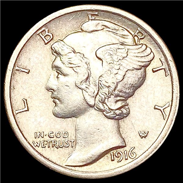 1916-D Mercury Dime CHOICE AU