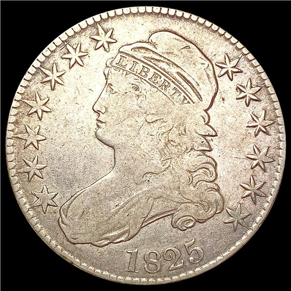 1825 Capped Bust Half Dollar LIGHTLY CIRCULATED