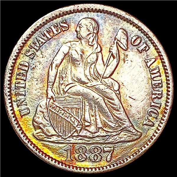 1887 Seated Liberty Dime CLOSELY UNCIRCULATED