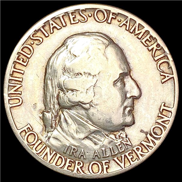 1927 Vermont Half Dollar NEARLY UNCIRCULATED