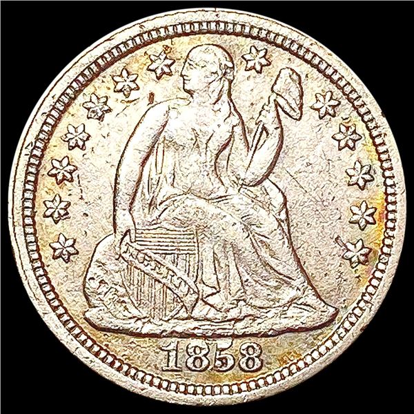 1858 Seated Liberty Dime CLOSELY UNCIRCULATED