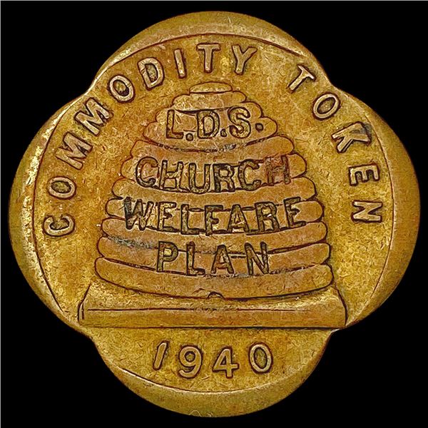 1940 L.D.S. 10 Cent Church Token CLOSELY UNCIRCULA