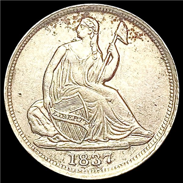 1837 Seated Liberty Half Dime CHOICE AU