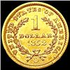 Image 2 : 1852-O Rare Gold Dollar CLOSELY UNCIRCULATED