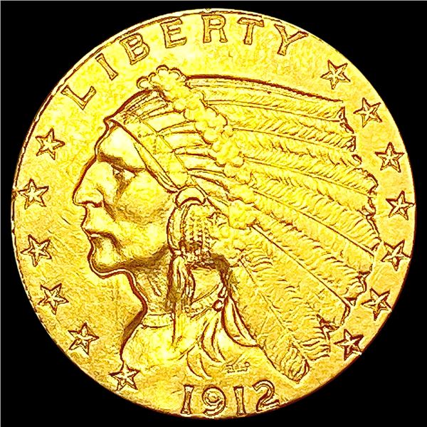 1912 $2.50 Gold Quarter Eagle CLOSELY UNCIRCULATED