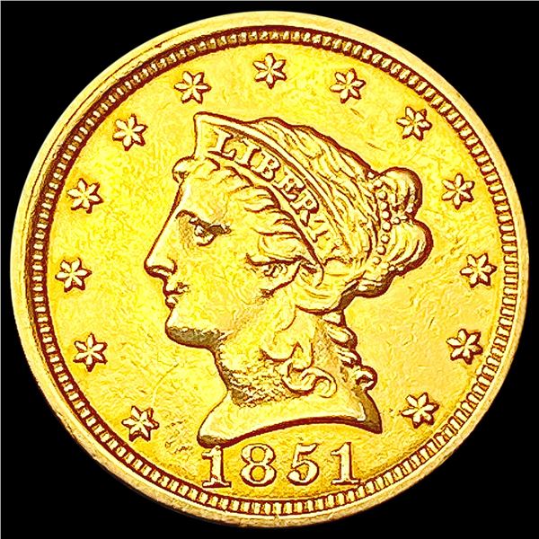 1851 $2.50 Gold Quarter Eagle CLOSELY UNCIRCULATED