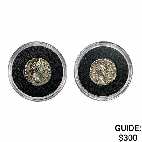 - Mark Aurelius Roman Denarius Silver Coins [2 Coi