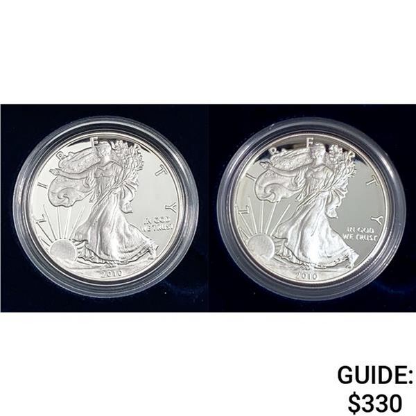 2010 US 1oz Silver Eagle Proof Coins [2 Coins]