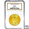 Image 1 : 1908 $20 Gold Double Eagle NGC MS63 No Motto