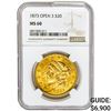 Image 1 : 1873 $20 Gold Double Eagle NGC MS60 Open 3