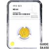 Image 1 : 1913 $2.50 Gold Quarter Eagle NGC MS64