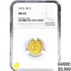 Image 1 : 1915 $2.50 Gold Quarter Eagle NGC MS63