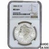 Image 1 : 1884-CC Morgan Silver Dollar NGC MS66+