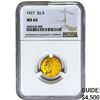 Image 1 : 1927 $2.50 Gold Quarter Eagle NGC MS65