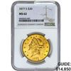Image 1 : 1877-S $20 Gold Double Eagle NGC MS62