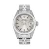 Image 2 : Rolex Ladies Stainless Steel Silver Index Dial Engine Turn Bezel Date Watch With