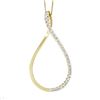 Image 2 : 14K Yellow Gold .30 ctw Diamond Open Tear Drop Infinity Loop Pendant 20" Box Cha