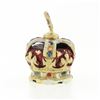 Image 4 : Vintage British 9K Gold Imperial State Crown w/ Multicolor Enamel Charm Pendant