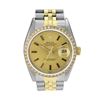 Image 2 : Rolex Mens 36MM 2Tone 18K Gold Diamond Bezel Datejust With Rolex Box