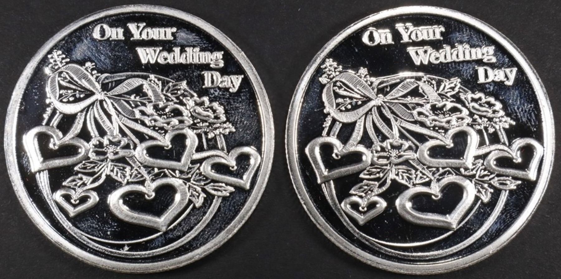 Wedding Silver Rounds (2) 1 OZ .999 SILV 2024 ON YOUR WEDDING DAY ROUNDS