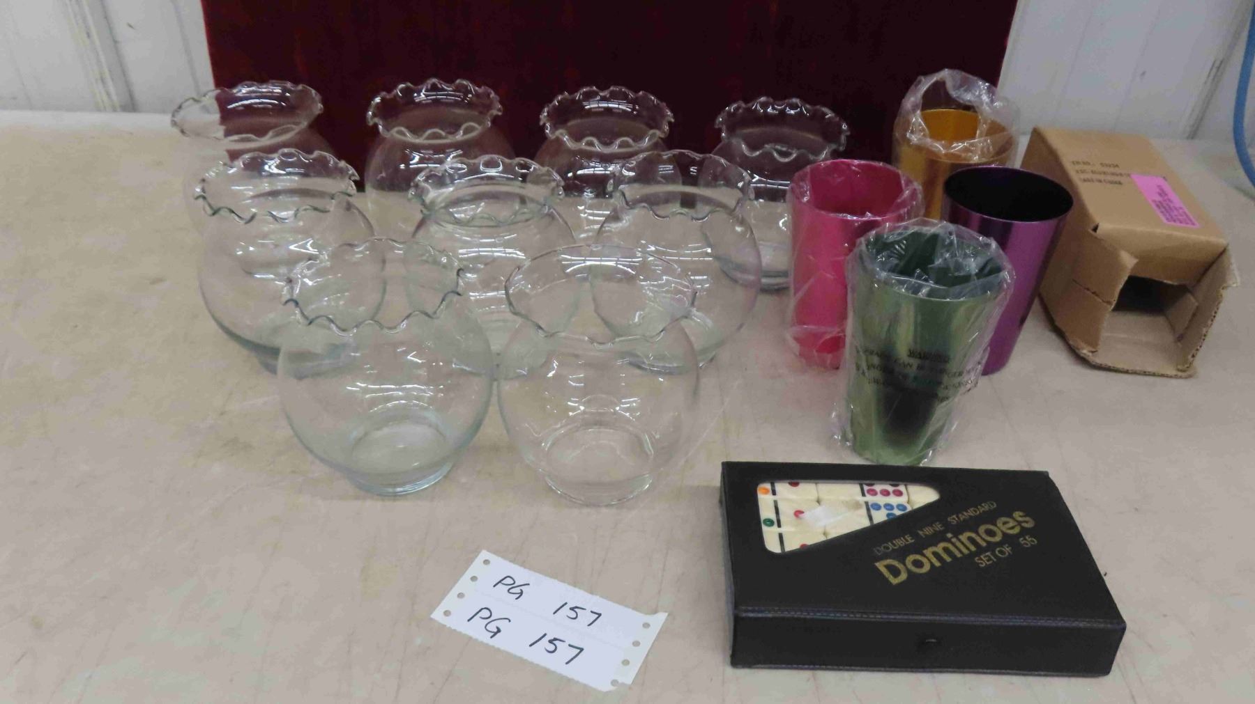 9 Rose Bowls, 4 New Old Stock Anodized Color Aluminum Tumblers, Set of ...