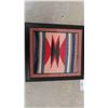 Image 2 : Vintage Framed Loomed Art Piece, Hand Dyed Wool - NO COA, Unknown history 