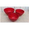 Image 2 : Fiesta Mixing Bowls - 3 Red + 2 Blue - like New 