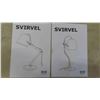 Image 2 : 2 Ikea Svirvel Lamps White Shade with Metal Base -  Like New