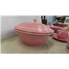 Image 8 : Pink Fiesta 22 pc ; Plates, Bowls, Cups + Saucers, Bread + Butter Plates, Serving