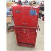 Image 1 : Snap On 2 pc Tool Cabinet - Top + Bottom , Rolling with Key 20" X 27" x 57"