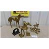 Image 1 : More Brass Pcs ; Dog  15", Horses, Unicorns, Bookends, Horse Shoes