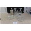 Image 1 : Crystal Decanters, Bowl, Butter Dish, Stainless Steel Martini Shaker