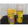 Image 8 : 4 Thermos ; 1963 Alvin Thermos, Aladdin The Flintstone, Aladdin Mickey Mouse,