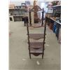 Image 1 : Walnut Open What Not Shelf- 6 Tier - Vintage 54" x 24" up to 12" 