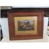 Image 1 : Oak Framed Picture -Scottish Highlander Cattle 27" x 32" 