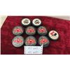 Image 1 : 1972 Team Canada Pucks (6) ; Frank Mahovlich, Wayne Cashman, Marcel Dionne, 