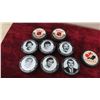 Image 2 : 1972 Team Canada Pucks (6) ; Frank Mahovlich, Wayne Cashman, Marcel Dionne, 