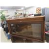 Image 3 : Oak Lawyers Stacking Bookcase plus Top + Bottom - Total Size 13.5" x 33.5" x 60" 