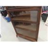 Image 4 : Oak Lawyers Stacking Bookcase plus Top + Bottom - Total Size 13.5" x 33.5" x 60" 
