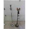 Image 1 : 2 Torche Floor Lamps - 1 with clock - As Is