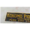 Image 2 : Kokomo Pioneer Farm Fence Sign - Metal Embossed 4.5" x 20" 