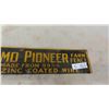 Image 3 : Kokomo Pioneer Farm Fence Sign - Metal Embossed 4.5" x 20" 