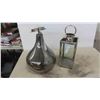Image 1 : Light Fixture Mirrored Glass & Candle Lantern