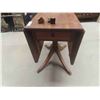 Image 6 : Drop Leaf Table - Extended Size 29" t x 36" x 47" with 3 brass feet of 4 