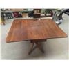 Image 8 : Drop Leaf Table - Extended Size 29" t x 36" x 47" with 3 brass feet of 4 